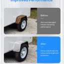 Square Trailer Fenders for 14"-16" Wheels Fits Utility, Boat, Cargo Trailers 16 Gauge Diamond Plate Steel 32"x13"x9", Heavy Duty Trailer Fenders Single Axle