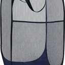 Handy Laundry Collapsible Mesh Foldable Hamper 14" x 14' x 24" Navy Blue
