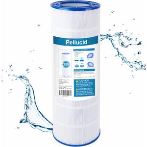 PELLUCID PAP200 Pool Filter Cartridge Compatible with CC200, Unicel C-9419, Clean & Clear 200, R173217, Filbur FC-0688, 59054400, Aladdin 29902, 200 sq.ft Filter Cartridge, 1 Pack