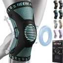 NEENCA Knee Brace for Women & Men, Medical Knee Support with Patella Pad & Side Stabilizers, Knee Compression Sleeve for Knee Pain, Meniscus Tear, ACL, Joint Pain, Runner, Workout - FSA/HSA Eligible (X-Large, Emerald)
