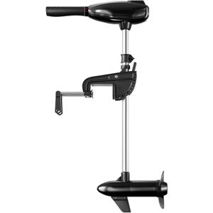 62LB Thrust Electric Trolling Motor, Transom Mount, Telescopic Handle, LED Battery Indicator, Freshwater & Saltwater, for Kayak Fishing Boat (62 Lb)