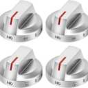 4 PACK DG94-03500A/Z OEM Stove Knob Replacement Replaces DG94-03500A DG94-03500U DG94-03500W Electric Gas Range Knobs Fit for Sam-sung NX60T8111SS NX60T8311SS NX60T8711SS
