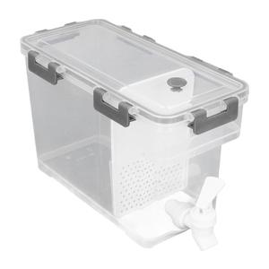 Plastic Drink Dispenser With Spigots, Drink Dispenser For Fridge, Beverage Dispenser With Spigot, 3.5L Iced Lemonade Container For Famaily Party Daily Use (Gray)