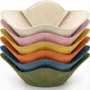 Boao 6 Pack Microwave Bowl Cozy Holder Safe Insulated Bowl Cozies Multipurpose Hot Heat Proof Soup Plate Holder to Prevent Hand from Heat and Maintain Food Warm (Natural Color)