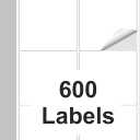 [100 Sheets 600 Labels] Shipping Labels 3 1/3"x4" Printable White 6 up Labels for Laser/Inkjet Printers, Mailing FBA Address Label Sticker Paper - Permanent Adhesive Label Blank