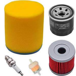 Air Oil Filter Kit Fit for Suzuki Eiger 400 LT-A400 LT-F400 King Quad 400 LTA400 LTA400F 13780-03G00 16510-03G00 With Spark Plug