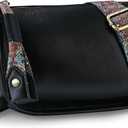 Yonami Genuine Leather Crossbody Bags for Women - Crossbody Bags for Women Trendy - leather Small Purses for Women (Black-2)