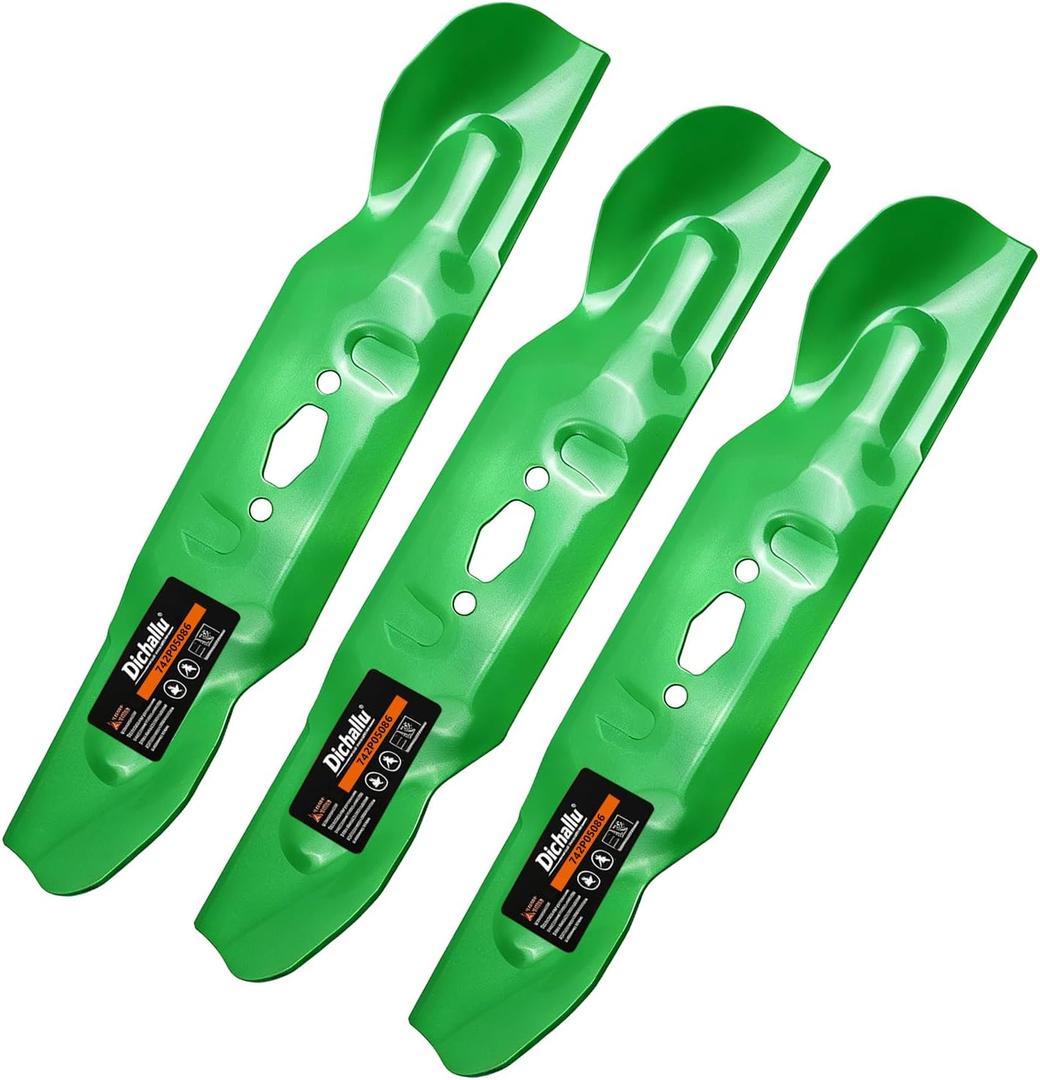 Blades Compatible with 54" Cub Cadet ZT1 ZT2 ZTS2 Zero-Turn Mower 742P05086 742-05086 Blades S Shape for Troy Bilt 490-110-C194 490-110-F194 (3 Pack,Green)
