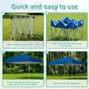 10x10 Pop Up Canopy Tent, Waterproof, UPF 50+, Portable Shade (Blue, 0 Sidewall Blue)