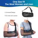 Mesh Arm Shoulder Sling Medical Shoulder Immobilizer for Shoulder Injury Torn Rotator Cuff, Breathable Arm Brace for Shower, Right Left Arm Stabilizes Elbow Arm Wrist Injury for Men Women (Black)