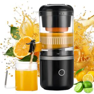 Eletric Citrus Juicer Machine, Orange Juicer Squeezer Rechargeable with USB Cable,Portable Juicer, Black