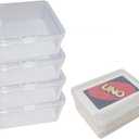 4PCS Plastic Game Card Storage Box, UNO Card Case, playing card box, High Capacity Playing Card Case (NO Cards)