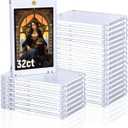 Lzerking 32ct 35pt Magnetic Card Holder - One Touch Card Storage for Trading Cards, Sports & Baseball Cards | Durable & Crystal Clear Protection