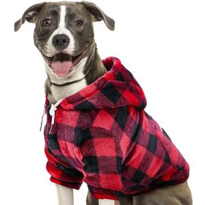 SlowTon Dog Hoodie Tie Dye - Warm Dog Sweater Hoodies with Pocket, Fall Winter Dogs Coat Jacket Pet Outfit Puppy Hooded Sweatshirt Clothes for Small Medium Large Dogs Boy Girl (Red, XXL)