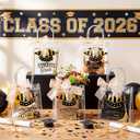 Aliceset 24 Pcs 2026 Graduation Gift Bags with Handles Clear Congrats Party Favor Tote Bag Reusable PVC Goodie Handbags for Graduation Party Decoration Supplies, 6.31"x 5.91"x 3.15"