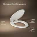KOHLER Stonewood Quiet-Close, Elongated Toilet Seat Soft Close, Durable Wood, Easy Installation, Universal Fit, Home Essentials, Biscuit Finish, K-20466-96