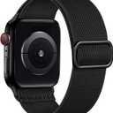 Lerobo Braided Band Compatible with Apple Watch Series 11 10 9 8 7 46mm 45mm 41mm Ultra SE 3 2 1 49mm Series 6 5 4 3 44mm 40mm 38mm 42mm Men iWatch Bands Women Stretchy Nylon Solo Loop Sport Strap