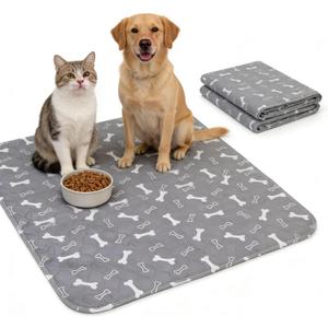 Washable Reusable Pet Training Pads, Non-Slip Leakproof Dog Pee Mat with Pheromones, Odor Resistant Absorbent Pad for Dogs and Cats(M: 27.6" 31.5")