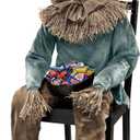 Spirit Halloween 4.5 Ft Scary Sitting Scarecrow Animatronic | Decorations | Animated | Pop-up Motion | Scarecrow Prop