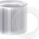 FOCUSLINE 7 Inch Clear Plastic Plates, 100 Count Disposable Heavy Duty Salad Dessert Plates, Premium Hard Plastic for Weddings, Parties & Events