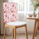 Chair Covers Set of 4 Red Love Chair Slipcover Protector Removable Washable Stretch Chair Covers Pink Heart Chair Back Covers for Dining Chairs Kitchen Dinner Party Holiday Decor