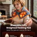 BOB AND BRAD Weighted Heating Pad for Neck and Shoulders, 2.2lb Electric Neck Wrap with Far-Infrared Ceramic Beads for Deep Tissue Pain Relief, 20"x22", FSA Eligible/HSA Eligible,Gift for Mom Women