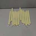 Homemory 12 Pcs Flameless Taper Candles with Remote Timer Dimmer, 11 inches Ivory Taper Candles Battery Operated, Plastic LED Candlesticks with Flickering Flame for Halloween Christmas Church Wedding
