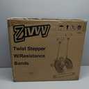 Stepper Machine with Resistance Bands, Mini Stepper with 300LBS Weight Capacity, Twist Stepper for Full Body Workout, Adjustable Step Height, Smooth and Quiet, Step Machine for Men Women