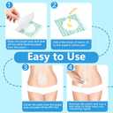 Castor Oil Patches, 40PCS DIY Castor Oil Pack Wrap, Belly Button Patch, Disposable Belly Button Pad with PU Film, Organic Cotton Self-Adhesive Patches, 3.94 x 3.94 Inch Leak-Proof No-Wash Design