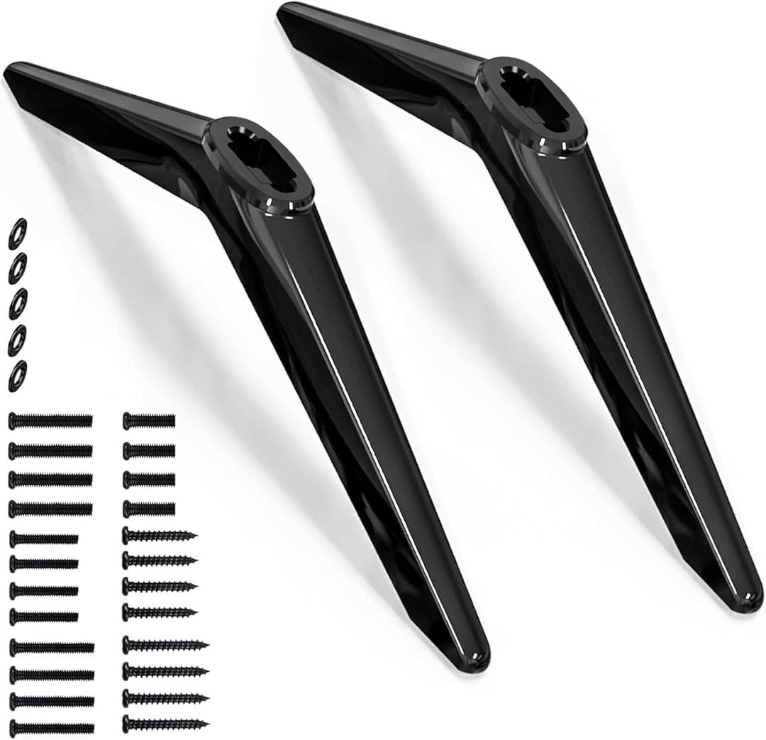 Base Stand for TCL Smart Tv - 28" 32" 40" 43" 49" 50" 55" 65" 32S305 32S301 40S344 43S455 43S446 43S435 49S403 49S425 50S421 50S450R 50S405 55S425 32S325 32S303 with Manual, Easy to Install (Black+Exact Holes)