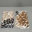 Brown Dahlia Flower Hand Towels Set of 2 Black and Grey Spring Floral Kitchen Towel Microfiber Seasonal Summer Holiday Farmhouse Decorative Towels 13.8"X29.1" for Bath Gym