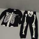 Family Feeling Little Boys Pajamas Sets 100% Cotton Long sleeve Pjs (18-24 Months, Black/Skeleton/Golw-in-the-dark)