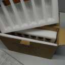 JUXYES Set of 12 Single Dose Coffee Bean Storage Tubes with Wooden Stand and Lids, Dosing Glass Vials for Coffee Storage, Coffee Bean Container Cellars, Espresso Bean Canisters Set, 2 fl oz