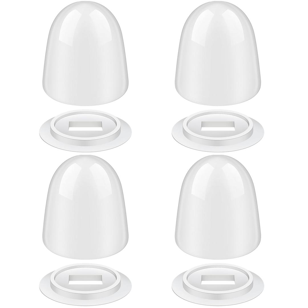 Toilet Bolt Caps Universal Toilet Seat Floor Bolts Caps Floor Bolts Snap On Caps with Washers for Easy Installation, 1.44 Inch Height