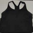 ATTRACO 2 Pack Ribbed Workout Tank Top with Built in Bra for Women Tight Fit Seamless Yoga Top (Large, Black/Red)