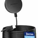 Galvanox Long Wireless Charger, Compatible with MagSafe (10 Foot Cable) Magnetic 15W Fast Charging Pad for iPhone with Flexible, Removable Cord (Black)