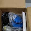 1/3 HP Submersible Water Pump 2000 GPH Portable Small Sump Pump For Pool Cover, Basements, Puddles, Gardens Ponds With 16.4 Ft Power Cord and Hose Adapters, Blue