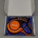 Retractable Dog Leash-16,4 ft' Reflective Strong Nylon Tape-Dogs Leashes Retractable for Small Medium Large Dogs up to 110 lbs-Heavy Duty Dog Leash with Anti-Slip Soft Grip-360 Tangle-Free (Orange)