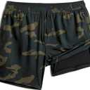 Onvous 7" Mens Swim Trunks Men Swim Trunks with Liner | Mens Swim Shorts Men | Men's Bathing Suit for Men's Swimwear (Combat Camo)