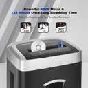 Wingwise 120-Minute Paper Shredder - 15-Sheet Capacity, 30L7.9 Gallon Bin, 58dB Quiet Operation, P4 Cross-Cut Heavy-Duty Shredder for Home & Office Use