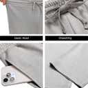 COOFANDY Men's Yoga Pants Casual Elastic Waist Drawstring Jogger Sweatpants Open Bottom Lounge Pants (Gray, XXL)