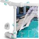 Inground Pool Fountain | Water Sprinkler Pond Swimming Jet Cascade Waterfall Cooling Aerator Accessories Attachment Decorative Sprayer Spout Fall Nozzle Kids Outdoor (Dual Jet)