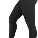 High Waisted Leggings for Women - No Front Seam Tummy Control Yoga Pants for Workout Running No See Through (Small, Black)