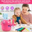 TREEFIA Drawing Robot for Kids, Drawing Robot for Kids 6 7 8 9 10 11 12 Year Old, Doodle Bot Toy with 100 Word Cards & 16 Color Pens for Girls and Boys