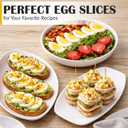 CraftyCrocodile Egg Slicer for Hard Boiled Eggs - 3 Slice Modes Egg Cutter, Heavy Duty, Stainless Steel Dicer - Kitchen Chopper Tool for Strawberry, Mushroom, Grape, Cherry Tomato - White
