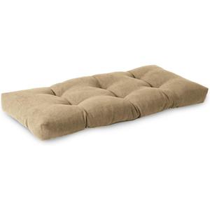 ELFJOY Tufted Bench Cushion Thicken Patio Furniture Cushions Classic Solid Color Porch Swing Cushion Soft Bench Pillow with Non Slip Backing (34x16x3.5 inch Khaki