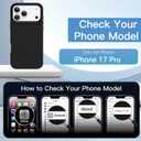 Phone Case Compatible with iPhone 17 pro, Compatible with MagSafele, Has Undergone High-Drop Test, Arovides Anti-Drop and Anti-Collision Protection. Black