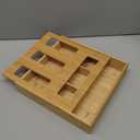 SpaceAid Bag Storage Organizer for Kitchen Drawer, Bamboo Organizer, Compatible with Gallon, Quart, Sandwich and Snack Variety Size Bag (1 Box 4 Slots), 2.5" High