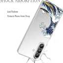Unov Case for Galaxy A17 / A26 / F17 / M17, Crystal Clear Phone Case with [Anti-Slip Embossed Pattern], Shockproof Slim Protective [Anti-Yellowing TPU] Back Cover, Great Wave