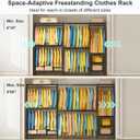 SEMHOR E01 Expandable Heavy Duty Clothes Rack, Free Standing Closet System